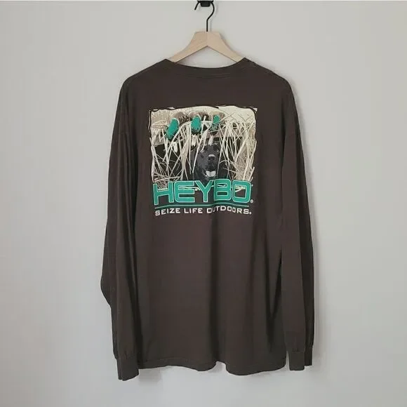 Heybo Men's Brown Graphic Long Sleeve Size XXL - Picture 4 of 4